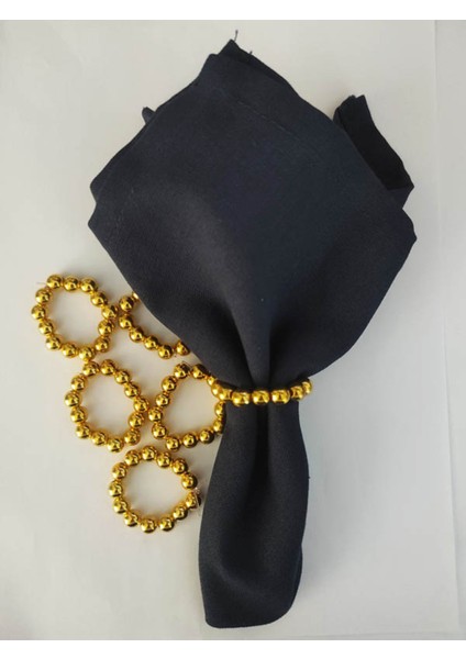 136 Parça Gold Küçük Top İnci Boncuklu Sofra Seti Uzun Kürdan Kısa Kürdan Peçete Halkası-İnci 8 mm modelleri