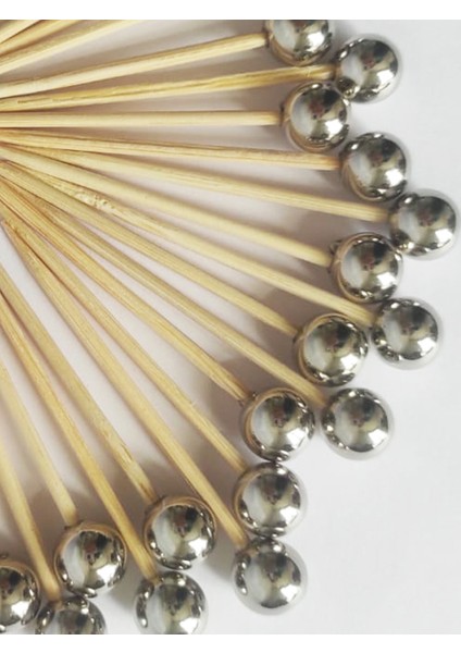 136 Parça Gümüş Küçük Top İnci Boncuklu Sofra Seti Uzun Kürdan Kısa Kürdan Peçete Halkası-İnci 8 mm fırsatları