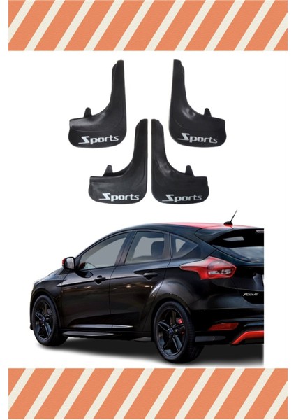 Ford Focus 4 Hb 2015-2018 Sports Yazılı 4'lü Tozluk Çamurluk Paçalık