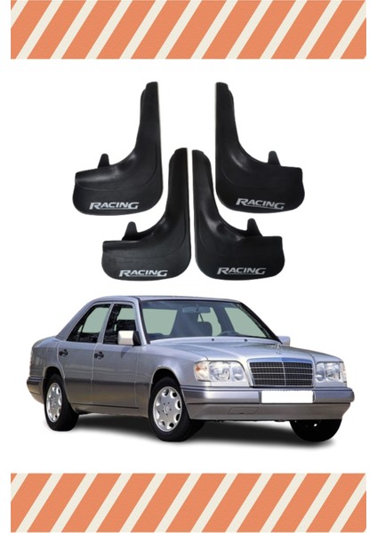 Mercedes 200E Racing Yazılı 4'lü Tozluk Çamurluk Paçalık