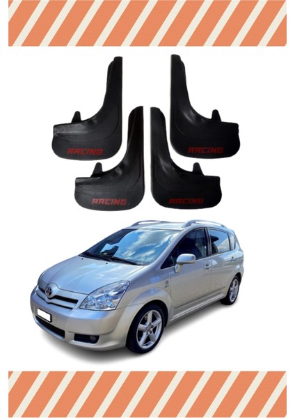 Toyota Verso 2004-2009 Racing Yazılı 4'lü Tozluk Çamurluk Paçalık