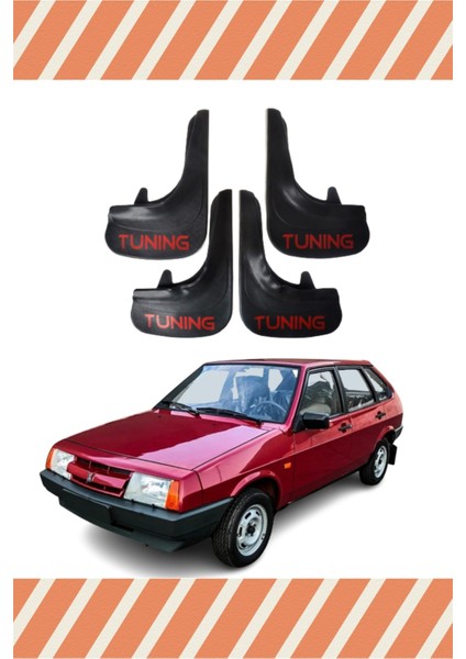 Lada Samara Tüm Kasalar Tunıng Yazılı 4'lü Tozluk Çamurluk Paçalık