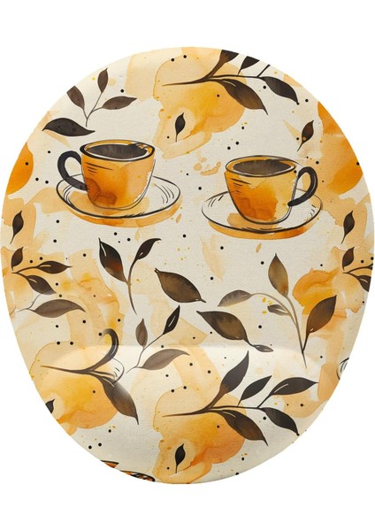 Fikirler Türk Kahvesi Desenli Bilek Destekli Mouse Pad