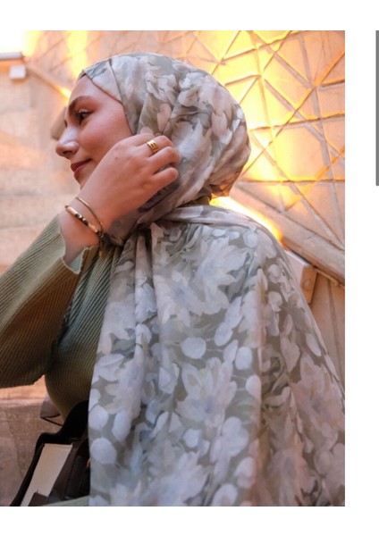 Garden Desen Şal Mint