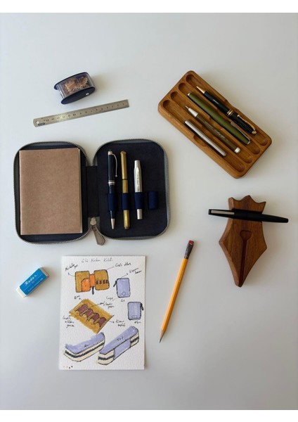 A6 Ebatlı 4'lü Kalem Kılıfı Rose Nude fırsatları