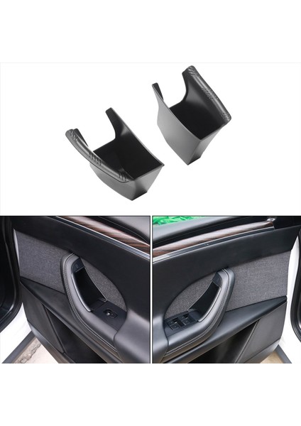 Tesla Için Kapı Kolu Saklama Kutusu Model x Ön Kapı Saklama Kutusu Yan Abs Tepsisi Gizli Organizatör Model x Için (Yurt Dışından) fiyatları