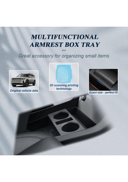 Hyundai Santa Fe 2024 Için Alt Merkez Konsol Organizatör Artap Saklama Kutusu Tepsi Kiti Torpiye Palet Aksesuarları Ekle (Yurt Dışından) modelleri