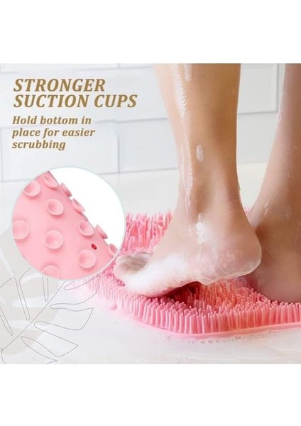 Duş Için Ayak Yıkama Fırçası - Kaymaz Vantuzlu Büyük Boy Mat,ayak Masaj Pedi Duş Masajı Kaymaz Banyo Pedi Ayak Yıkama Yeşil