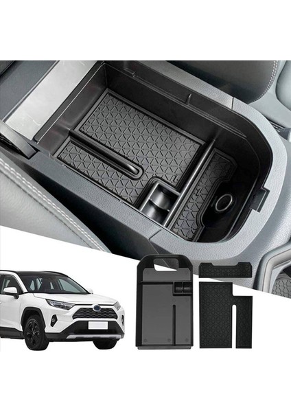 2x Araç Merkezi Kol Masası Depolama Kutusu Ikincil Depolama Merkezi Konsol Organizatör Toyota Rav-4 2019 2020 2021 Için Uyumlu (Yurt Dışından) modelleri