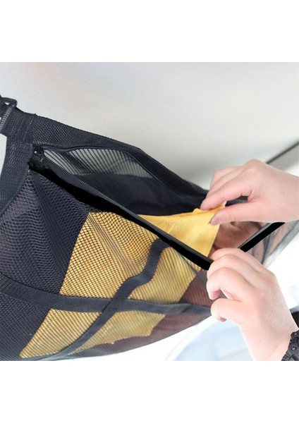 Araba Tavan Depolama Net Cep 90X65CM Araç Çatı Iç Kargo Net Çanta Taşınabilir Araç Bagaj Poşeti Van Suv (Yurt Dışından) fırsatları