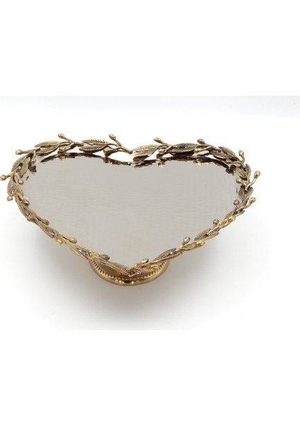 Gümüş Kaplama Bakır Kalp Tepsi fiyatları