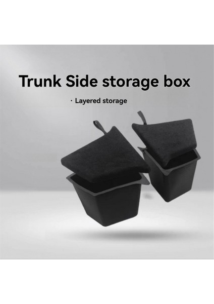 Bagaj Yan Depolama Kutusu Sol Kutular Düzenleyici Tepsisi Tesla Için Tiding Paket Araç Aksesuarları Model Y 21-24 (Yurt Dışından) indirimleri