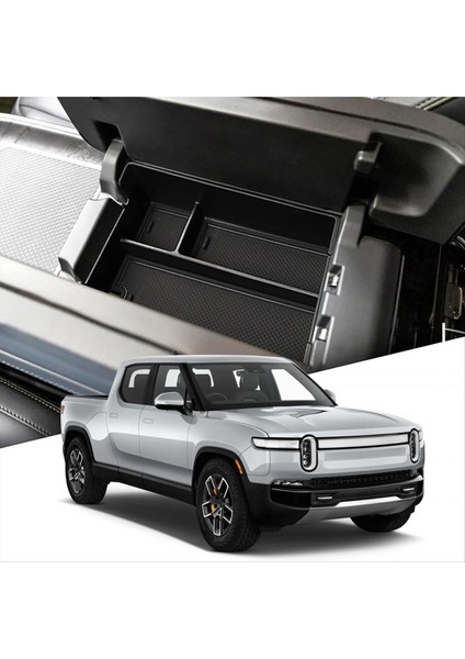 Rivian R1T/R1S 2022-2024 Aksesuarları Için Merkez Konsol Organizatör Tepsi Kolçak Saklama Kutusu (Yurt Dışından) indirimleri