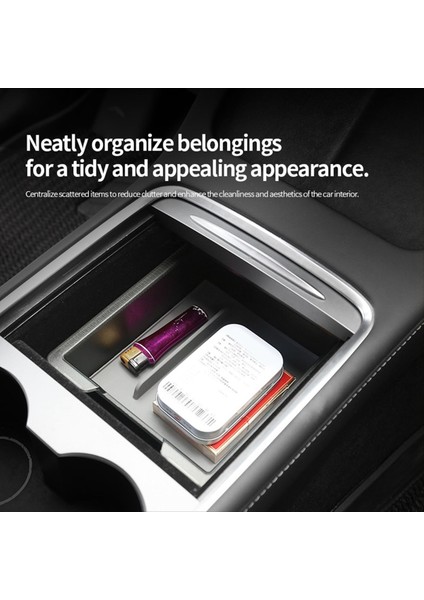 Tesla Için Model Y Model 3 2021-2023 Otomobil Merkezi Konsol Kolçak Saklama Kutusu Organizatör Şeffaf Iç Aksesuarlar (Yurt Dışından) indirimleri