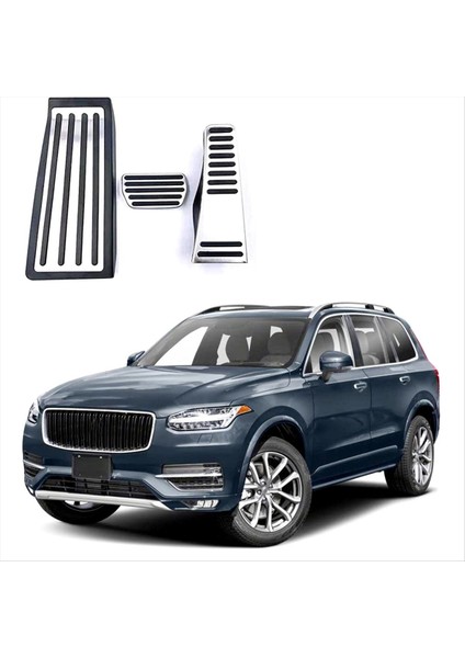 Volvo XC90 2018 2019 2019 2020 Paslanmaz Çelik Otomobil Hızlandırıcı Yakıt Pedalı Freni Ayağı Dinlenme Pedalları Kapak Aksesuarları Lhd (Yurt Dışından) modelleri