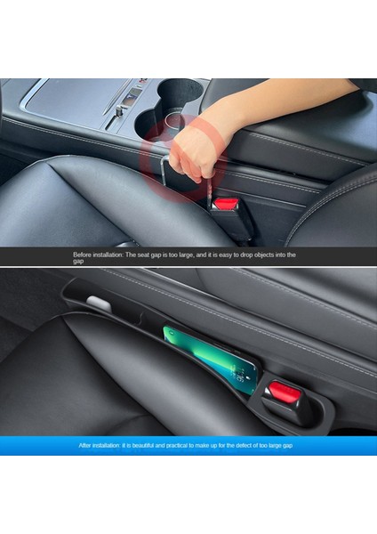 Tesla Model Y Model 3 2021-2023 Organizatör ile Araba Koltuğu Alan Dolgusu Araba Aksesuarları Bırakmayı Durdurun (Yurt Dışından) indirimleri