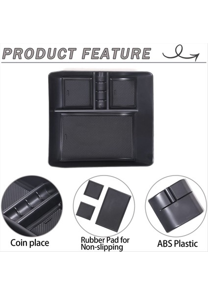 Ford Mustang Mach-E 2021-2023 Merkezi Kontrol Alt Saklama Kutusu Organizer Tepsi Aksesuarları (Yurt Dışından) indirimleri