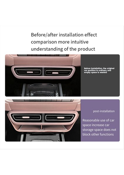 Byd Dolphin Mini / Byd Seagull Için Merkez Kontrol Saklama Kutusu Klima Havalandırma Organizatörü Pembe Araç (Yurt Dışından) modelleri