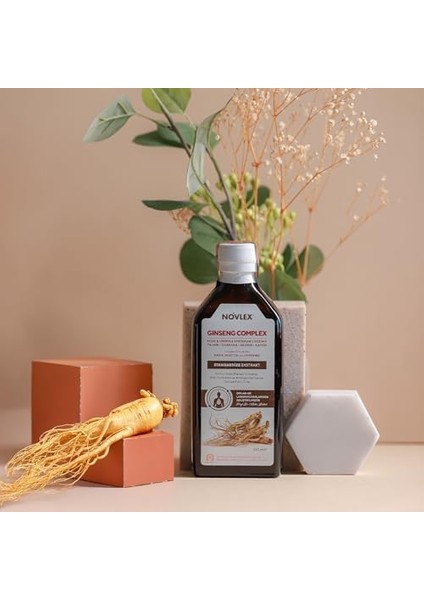 Novlex Ginseng Complex Kore (Panax)-Sibirya-Amerikan Ginsengi, Nadh, Taurin, Arjinin, Guarana 250ML