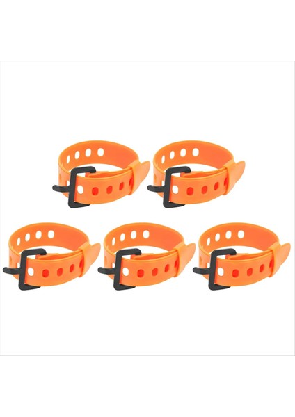 Kauçuk Gerilim Kayışı Yüksek Mukavemetli Kargo Kemeri Spor Şişesi El Feneri Bagajı Için Kompakt Bağlar Turuncu (Yurt Dışından)