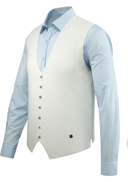 Erkek Düğmeli Spor / Regular Triko Örme Kolsuz Yelek - 4241LS fiyatları