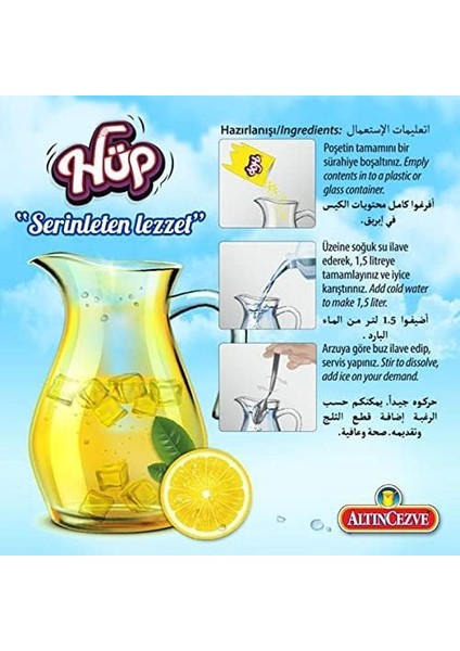 Altıncezve Hüp Toz Içecek Limon 1.5 Litre 20&apos;li Paket fiyatları