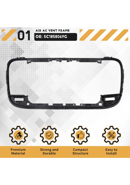 Vw Beetle Için 5C1858069G 2012-2019 Araba Gösterge Tablosu Merkezi Havalandırma Çerçevesi Krom Braket Gösterge Paneli Trim Kapak (Yurt Dışından) indirimleri