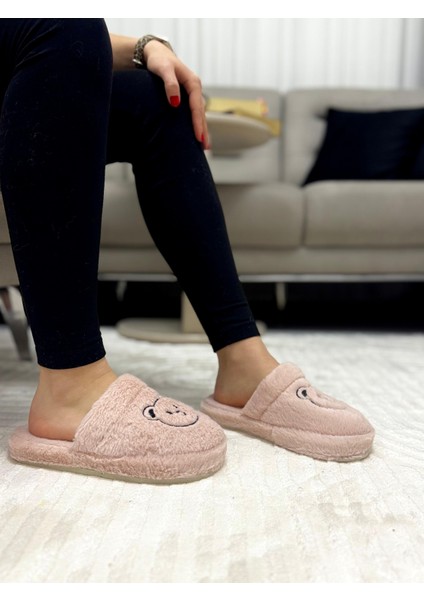 Ayıcıklı Rahat Yazlık Kışlık Kadın Peluş Tüylü Ev Terliği fiyatları