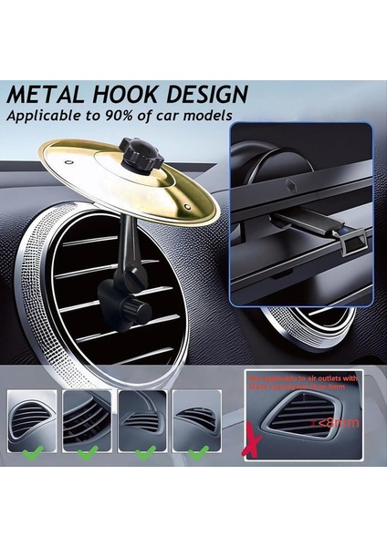 2pcs Araba Zil Arabası Zil Havası Havalandırma Havalandırma Mini Davul Kaza Cymbal Araba Havalandırma Için Her Türlü Araç Için Uygun (Yurt Dışından) fiyatları