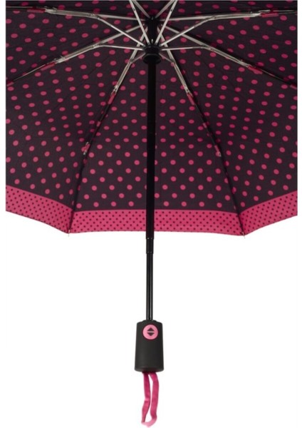 Full Otomatik 8 Telli Dayanıklı Fuşya Punlı Bayan Şemsiye