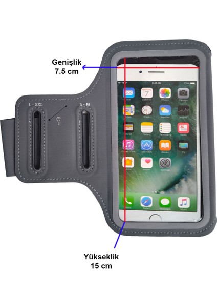 14.5x7.5cm Ölçülerinde Cep Telefonu Için Taşıma Kılıfı Kol Bandı indirimleri