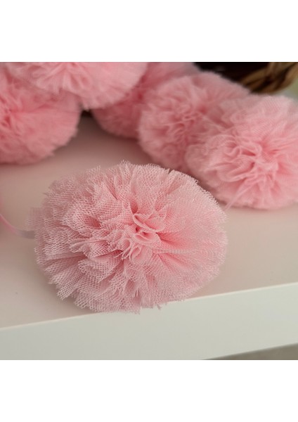 Toz Pembe Sıralı Ponpon Mini Ponpon modelleri