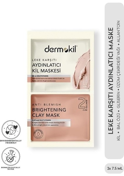 Dermokil Leke Karşıtı Aydınlatıcı Maske 2x 7.5 ml fiyatları
