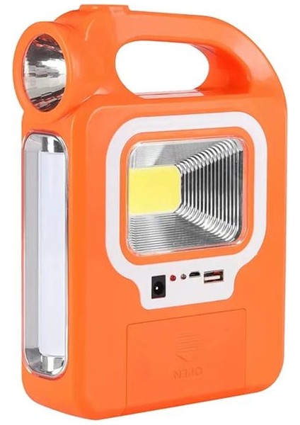 HB-6399A Cob Ledli Solarlı 3 Kademeli Işıldak Fener (Ampül Dahil) (Om-20)