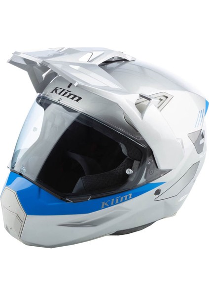 X1 Alpha Carbon Concept Korumalı Adv Motosiklet Kaskı Beyaz Mavi