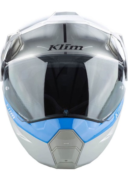 X1 Alpha Carbon Concept Korumalı Adv Motosiklet Kaskı Beyaz Mavi indirimleri