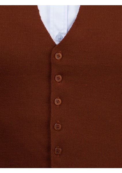 Erkek Düğmeli Spor / Regular Triko Örme Kolsuz Yelek - 4241LS modelleri