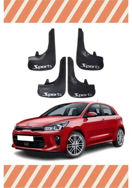 Kia Rio 20016-2020 Sports Yazılı 4'lü Tozluk Çamurluk Paçalık
