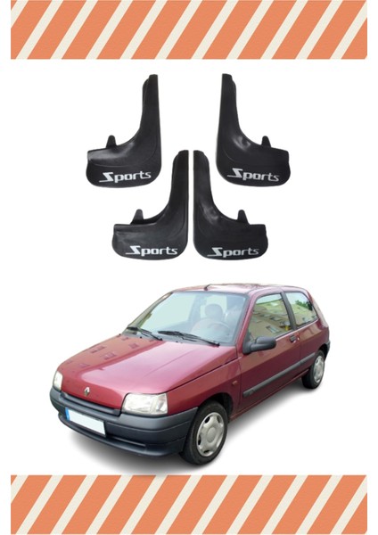 Renault Clio 1 Sports Yazılı 4'lü Tozluk Çamurluk Paçalık