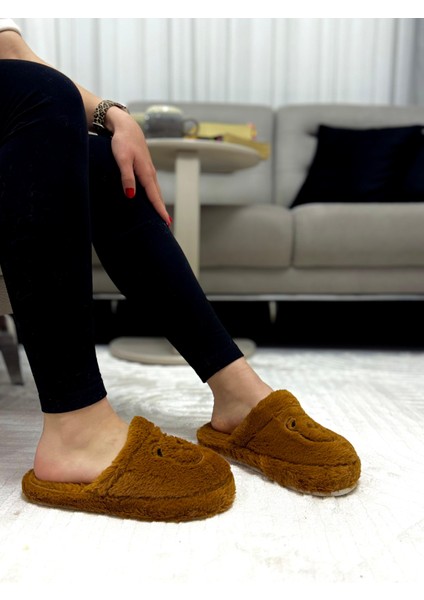 Ayıcıklı Rahat Yazlık Kışlık Kadın Peluş Tüylü Ev Terliği fiyatları