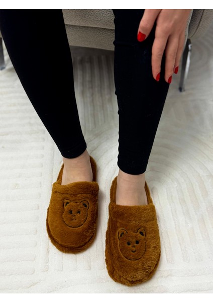 Ayıcıklı Rahat Yazlık Kışlık Kadın Peluş Tüylü Ev Terliği modelleri