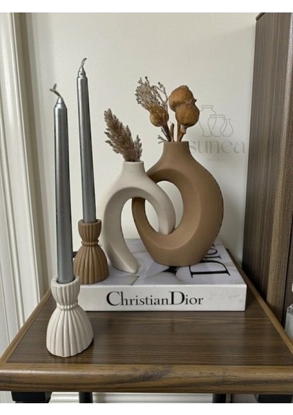 Dekoratif Sarmaşık Sevgili Vazo Seti, Şamdan Mumluklu Set fiyatları