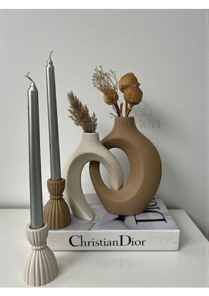 Dekoratif Sarmaşık Sevgili Vazo Seti, Şamdan Mumluklu Set modelleri