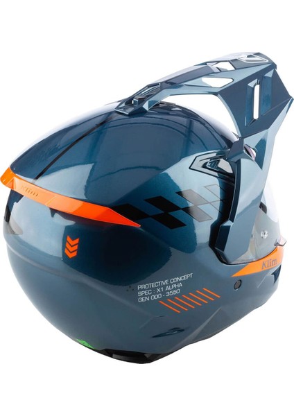 X1 Alpha Carbon Concept Korumalı Adv Motosiklet Kaskı Mavioranj fiyatları