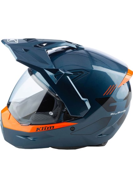 X1 Alpha Carbon Concept Korumalı Adv Motosiklet Kaskı Mavioranj modelleri