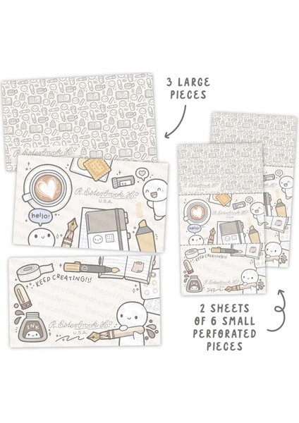 x The Coffee Monster Helen Wang Forgotten Iced Coffee Blotter Paper Kurutma Kağıdı modelleri