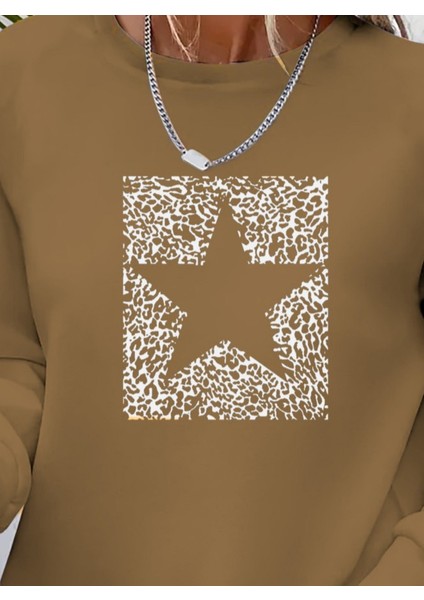 Kadın Uzun Kollu Bisiklet Yaka Desenli Viskon Iki Iplik Bluz fırsatları