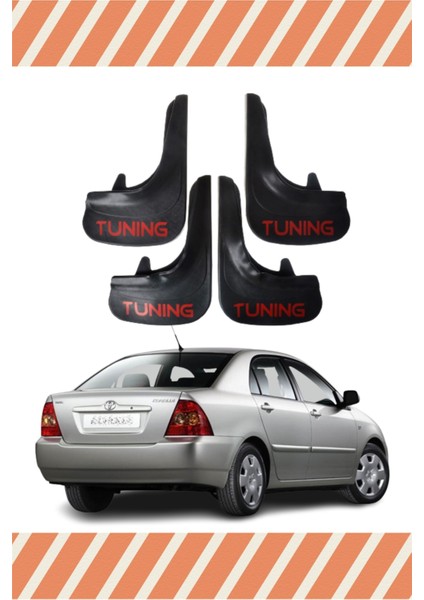 Toyota Corolla Tüm Kasalar Tunıng Yazılı 4'lü Tozluk Çamurluk Paçalık