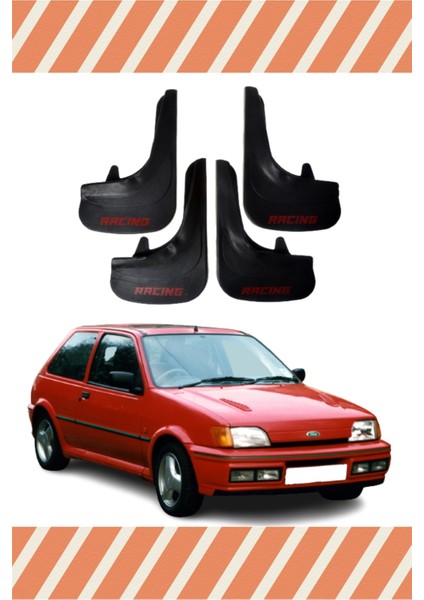 Ford Fiesta 1990-2002 Racing Yazılı 4'lü Tozluk Çamurluk Paçalık