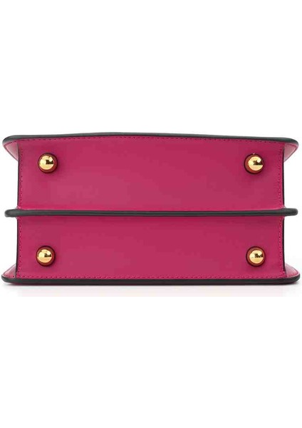 Premium Pembe Mini Top Handle Kadın Omuz ve El Çantası– Altın Tokalı Şık Tasarım fiyatları